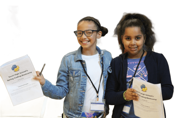 students excited about computer science