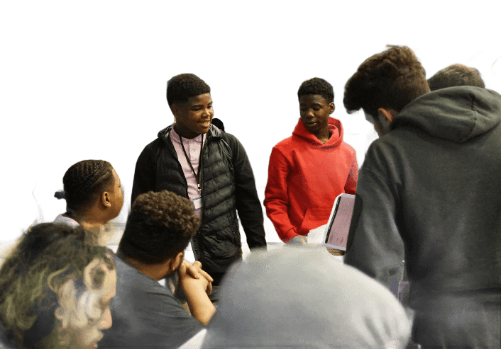 students excited about computer science