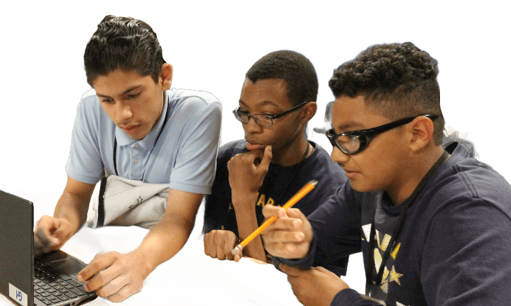 students excited about computer science